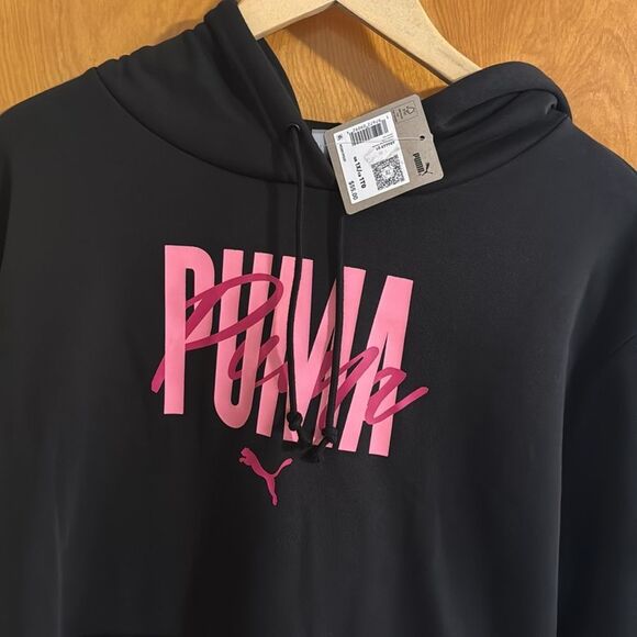 Puma Hoodie Womens 1X Black Pink - Picture 2 of 2